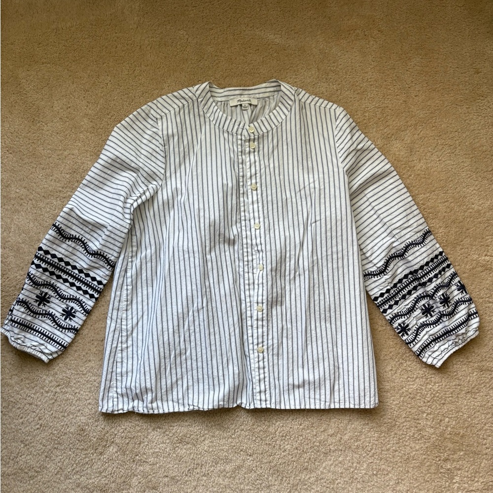 Madewell Striped Button-Up Blouse
